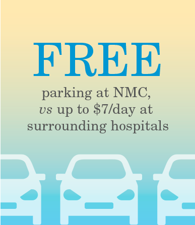 Free parking for surgery at NMC versus up to $7 per day at surrounding hospitals