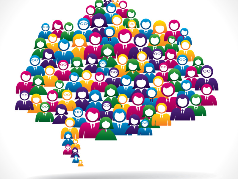 colorful illustration of a large group of diverse people