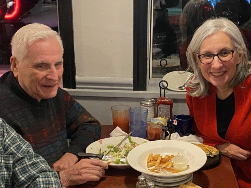 couple enjoying a diner at a restaurant