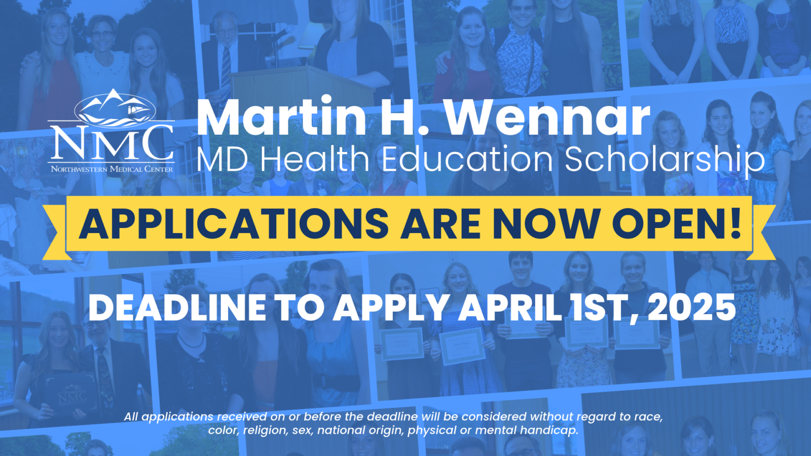 Illustration advertising the Martin H. Wennar Scholarship application deadline