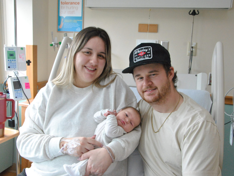 parents and Vermont's First Baby of 2025