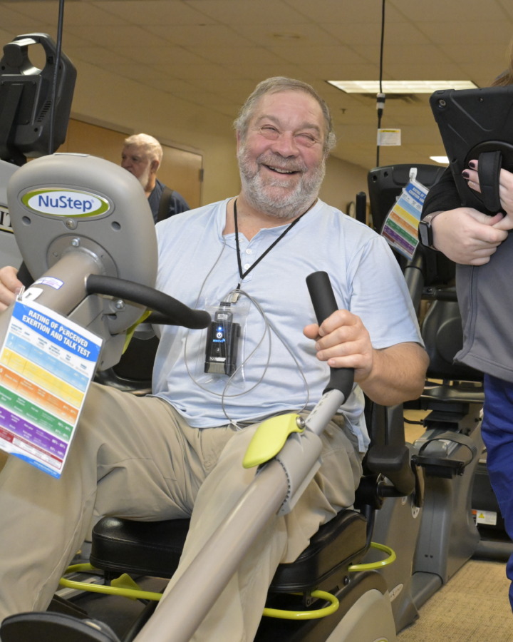Physical Therapy patient working on exercise bike
