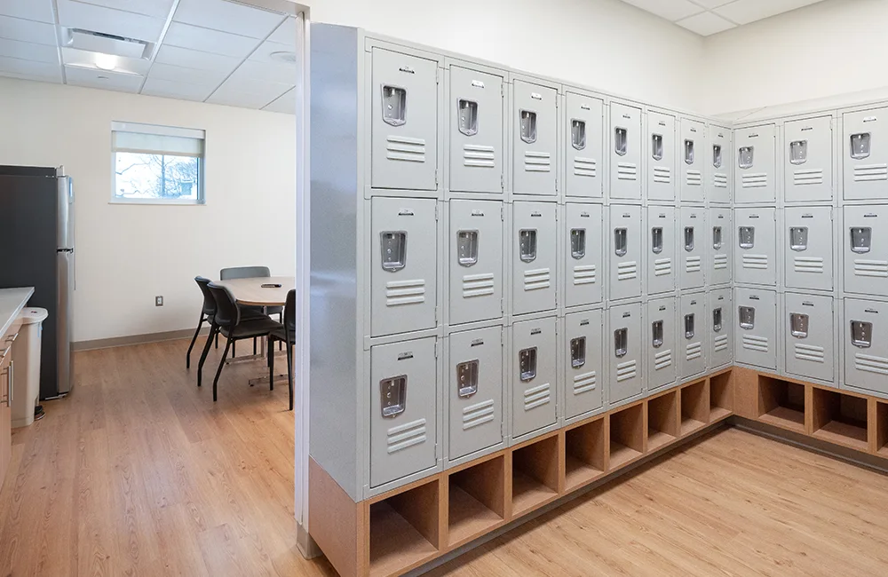 Emergency department lockers for nurses and providers