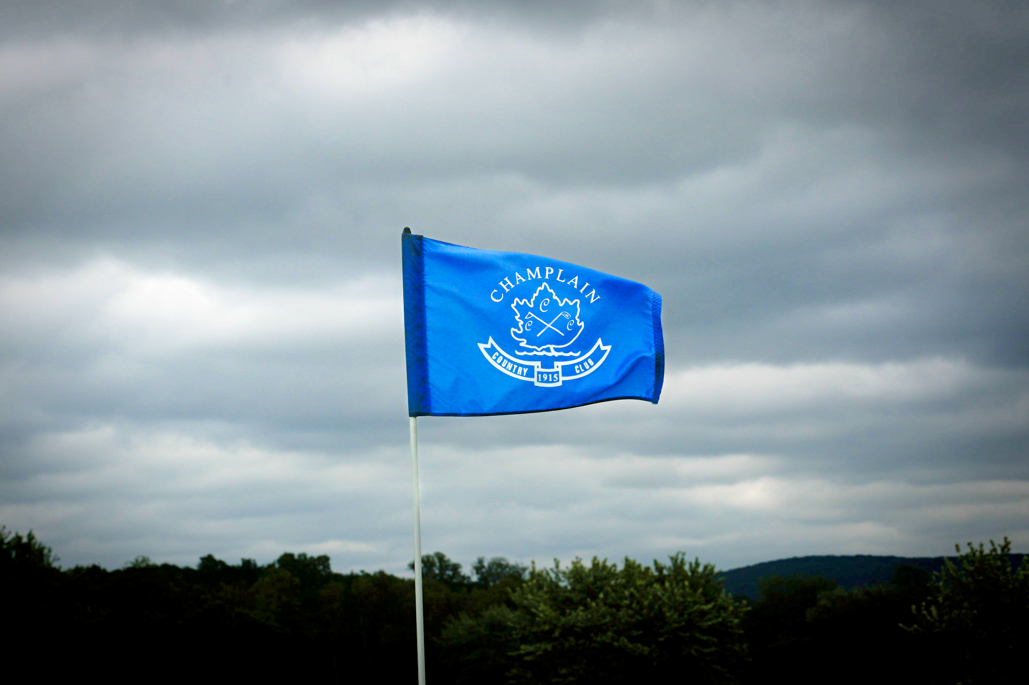 Champlain Country Club flag taken during 2025 Community Partners Classic Golf Tournament