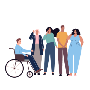 Group of differently abled individuals