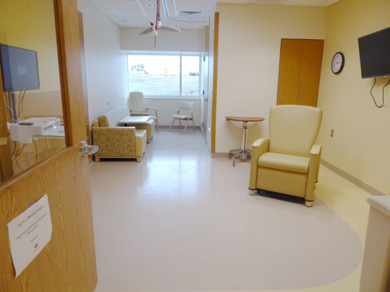 Clean hospital room