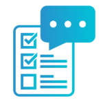 check list with speech bubble