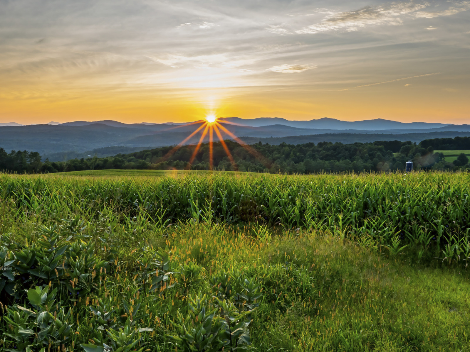 Sunset in East Calais Vermont. Photo taken by Dennis Boucher