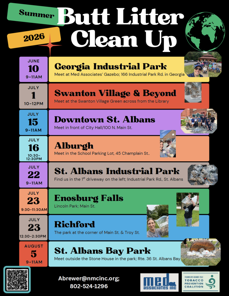 Schedule of butt litter clean up for 2026
